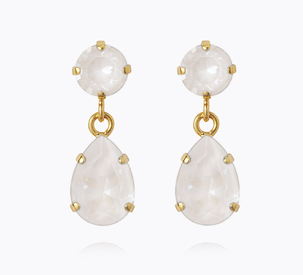 Caroline Svedbom - Mini Drop Earrings Electric White Gold