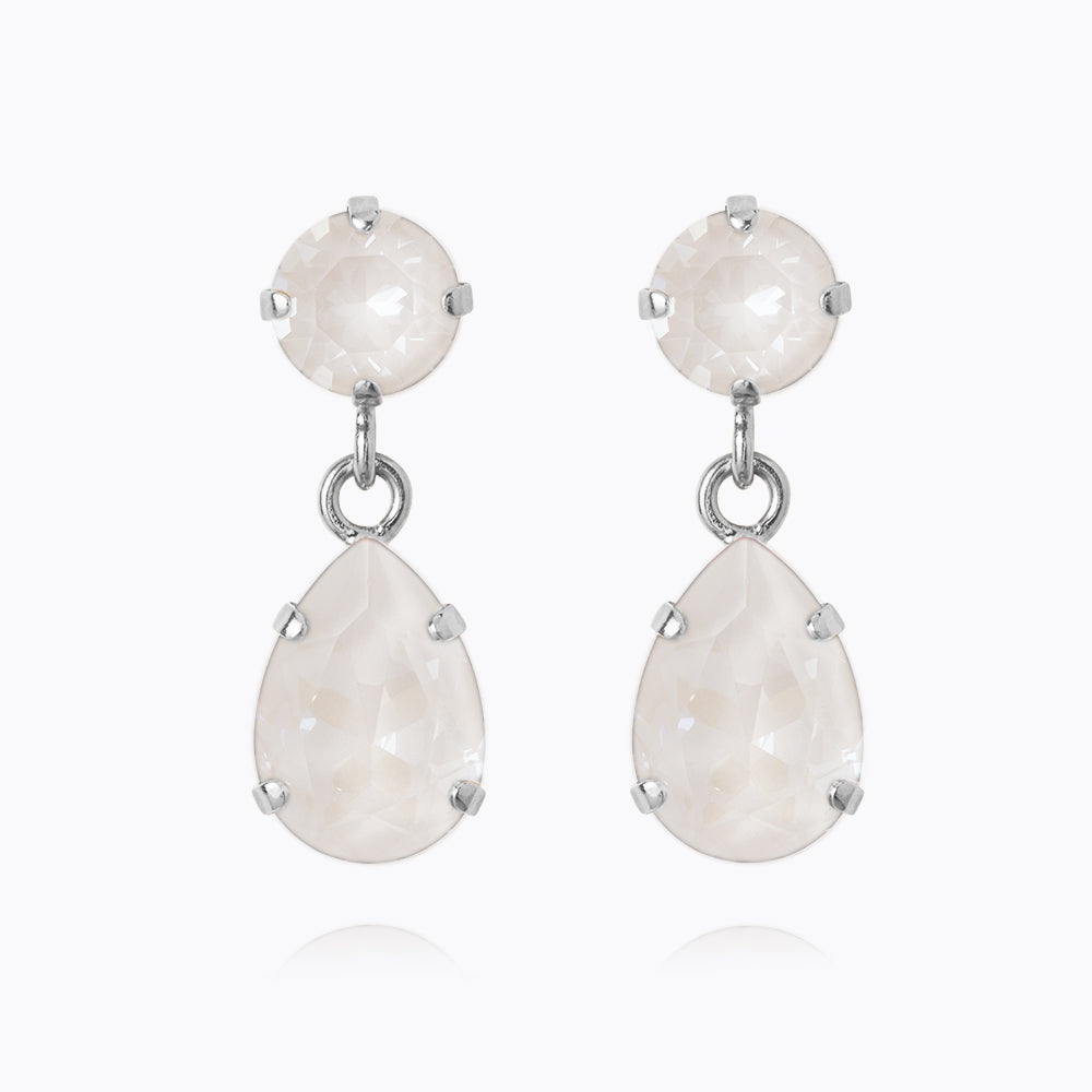 Caroline Svedbom - Mini Drop Earrings Electric White Rhodium