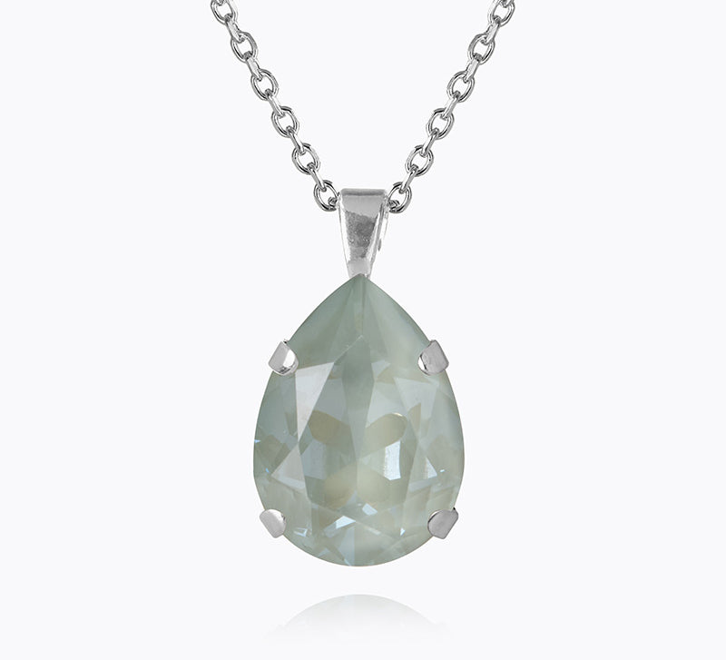 Caroline Svedbom - Mini Drop Necklace Agave Ignite Rhodium