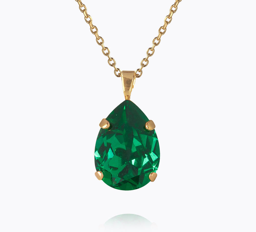 Caroline Svedbom - Mini Drop Necklace Majestic Green Gold