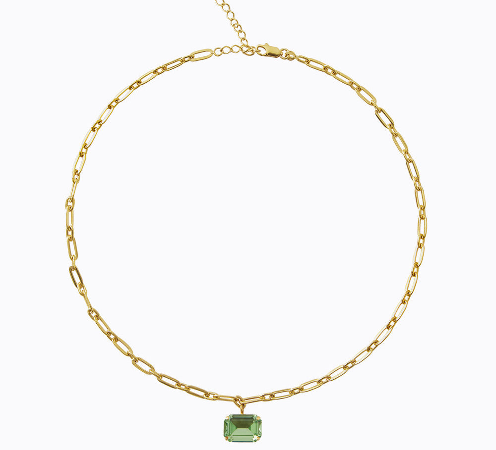 Caroline Svedbom - Mini Lydia Necklace Peridot Gold