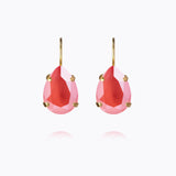 Caroline Svedbom - Mini Drop Clasp Earrings Light Coral Gold