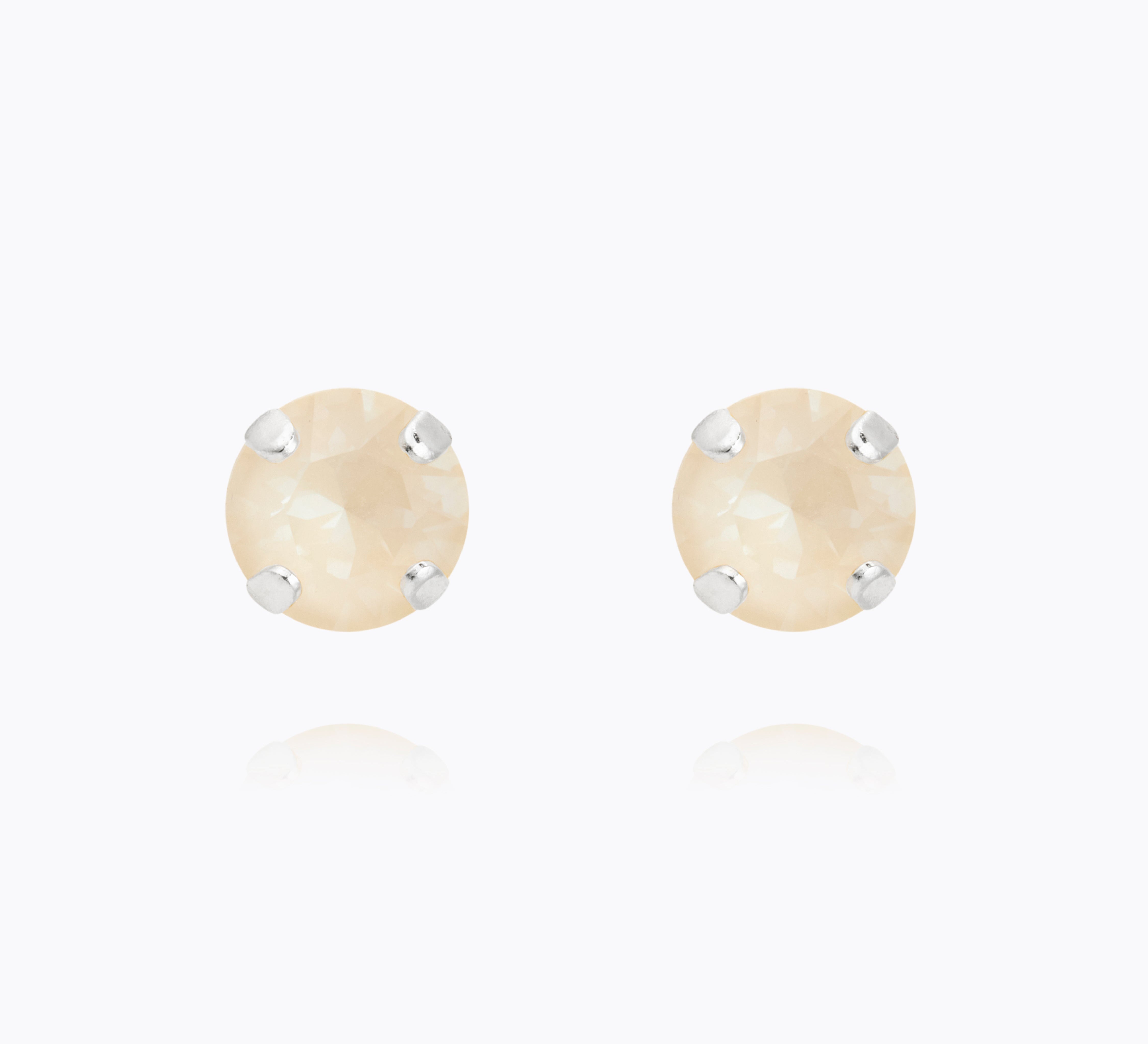 Caroline Svedbom - Mini Stud Earrings Linen Ignite Rhodium