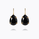 Caroline Svedbom - Mini Drop Clasp Earrings Jet Gold