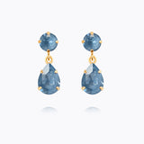 Caroline Svedbom - Mini Drop Earrings Denim Ignite Gold