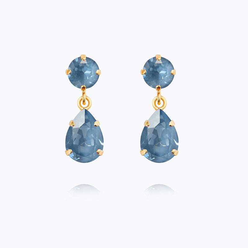 Caroline Svedbom - Mini Drop Earrings Denim Ignite Gold