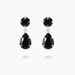 Caroline Svedbom - Mini Drop Earrings Jet Rhodium