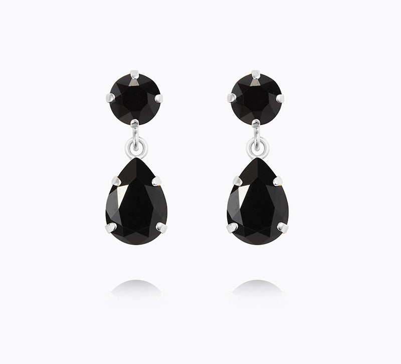 Caroline Svedbom - Mini Drop Earrings Jet Rhodium