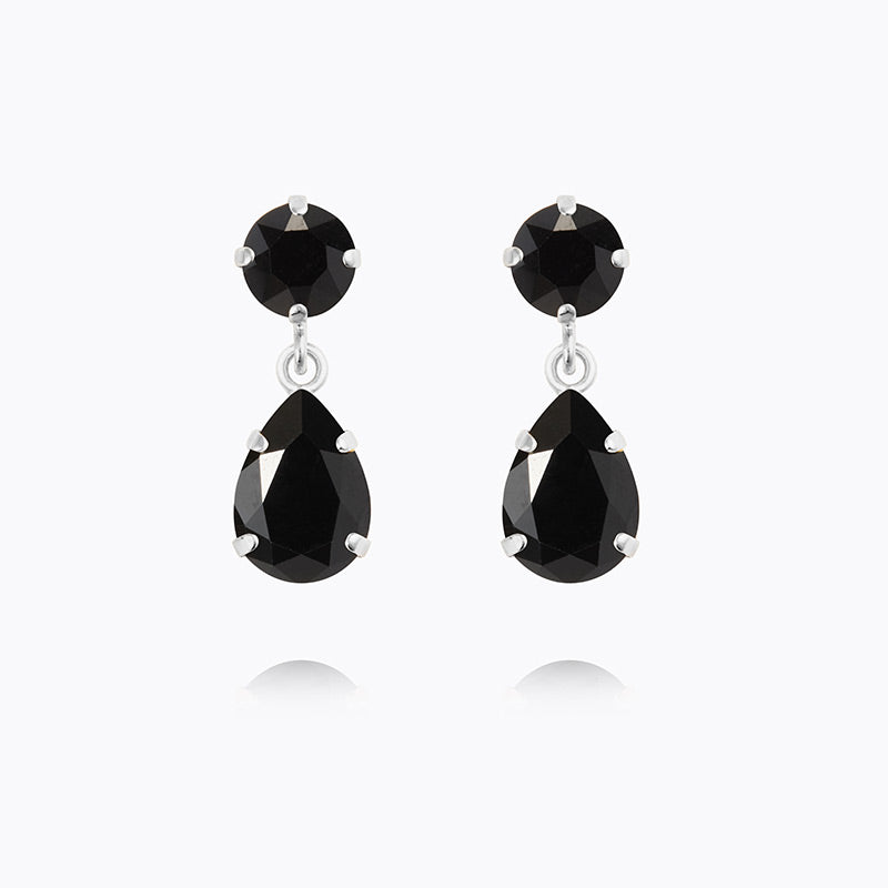Caroline Svedbom - Mini Drop Earrings Jet Rhodium