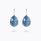 Caroline Svedbom - Mini Drop Clasp Earrings Denim Ignite Rhodium