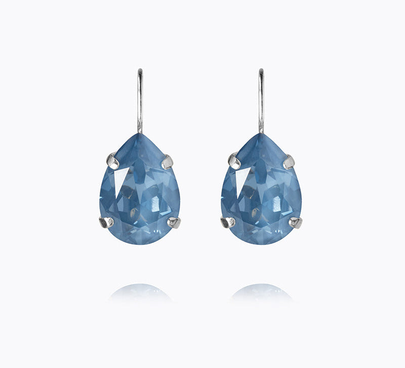 Caroline Svedbom - Mini Drop Clasp Earrings Denim Ignite Rhodium