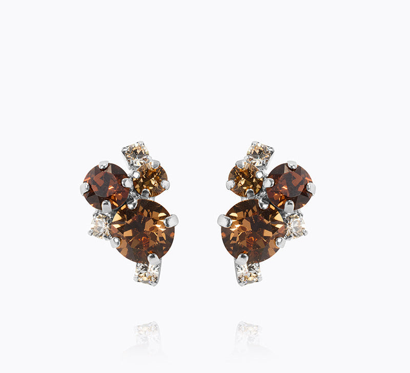 Caroline Svedbom - Molly Earrings Rec Topaz Combo Rhodium