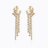 Caroline Svedbom - Molly Statement Earrings Pearl Crystal Gold