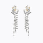 Caroline Svedbom - Molly Statement Earrings Pearl Crystal Rhodium