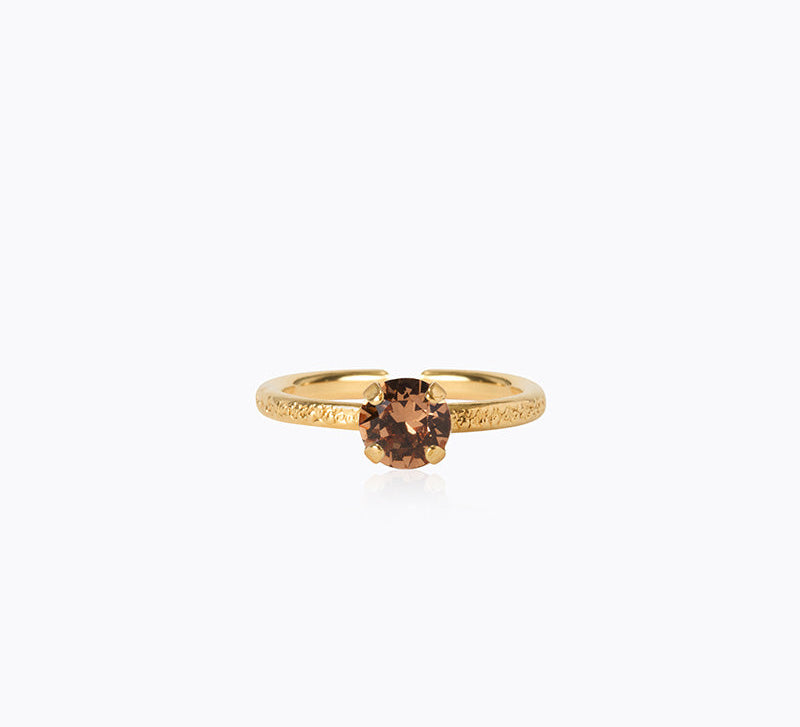 Caroline Svedbom - Natti Ring Rec Light Smoked Topaz Gold
