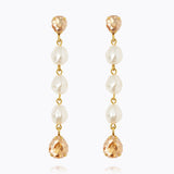 Caroline Svedbom - Paloma Earrings Pearl Golden Shadow Gold