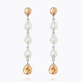 Caroline Svedbom - Paloma Earrings Pearl Golden Shadow Rhodium