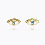 Caroline Svedbom - Petite Greek Eye Earrings Green Blue Gold
