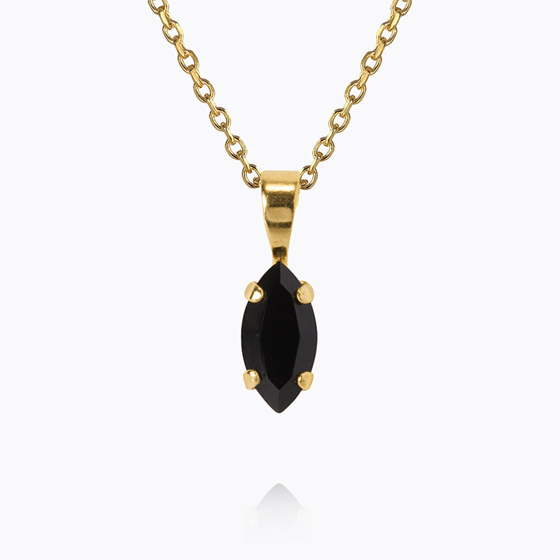 Caroline Svedbom - Petite Navette Necklace Jet Gold