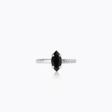 Caroline Svedbom - Petite Navette Ring Jet Rhodium