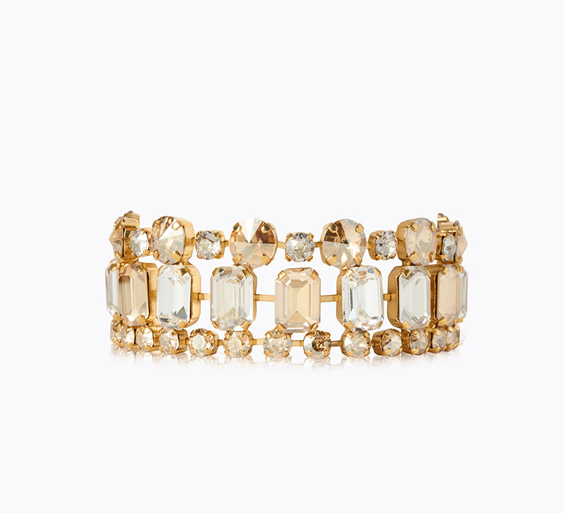 Caroline Svedbom - Soiree Bracelet Crystal Golden Combo Gold