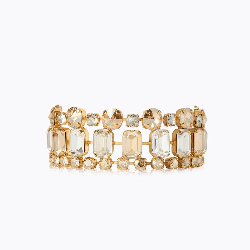 Caroline Svedbom - Soiree Bracelet Crystal Golden Combo Gold