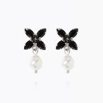 Caroline Svedbom - Star Pearl Earrings Pearl Jet Rhodium