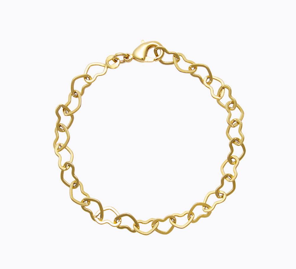 Caroline Svedbom - Heart Chain Bracelet Gold Gold