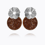 Caroline Svedbom - Vassia Rocks Earrings Rec Smoked Topaz Rhodium