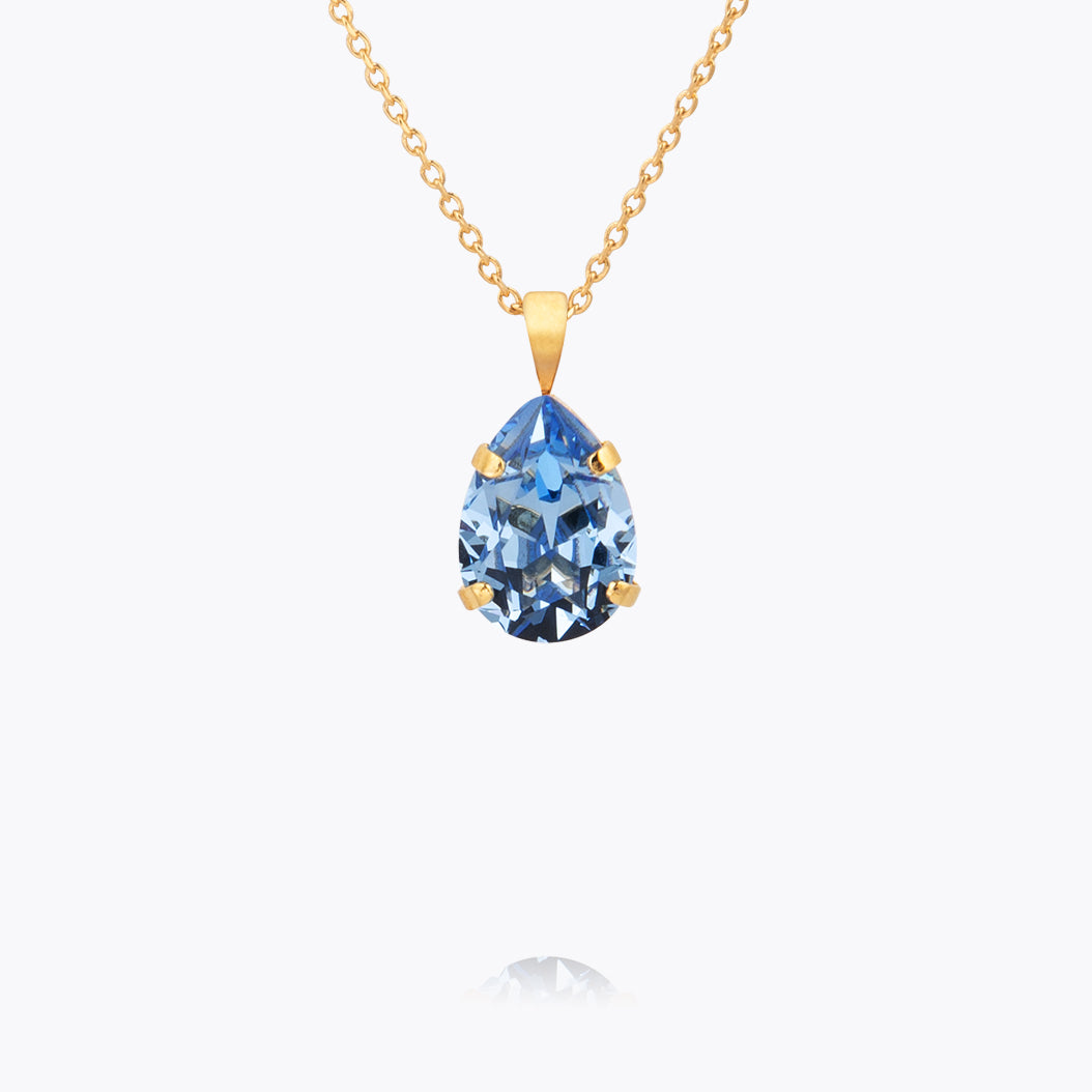 Caroline Svedbom - Mini Drop Necklace Light Sapphire Gold
