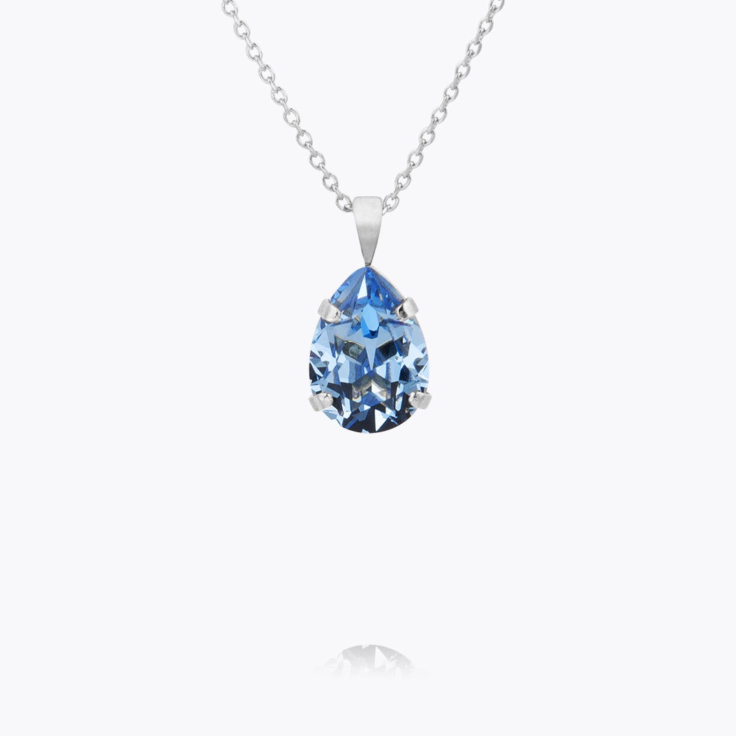 Caroline Svedbom - Mini Drop Necklace Light Sapphire Rhodium