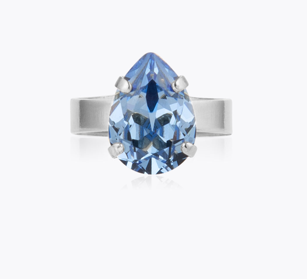 Caroline Svedbom - Mini Drop Ring Light Sapphire Rhodium