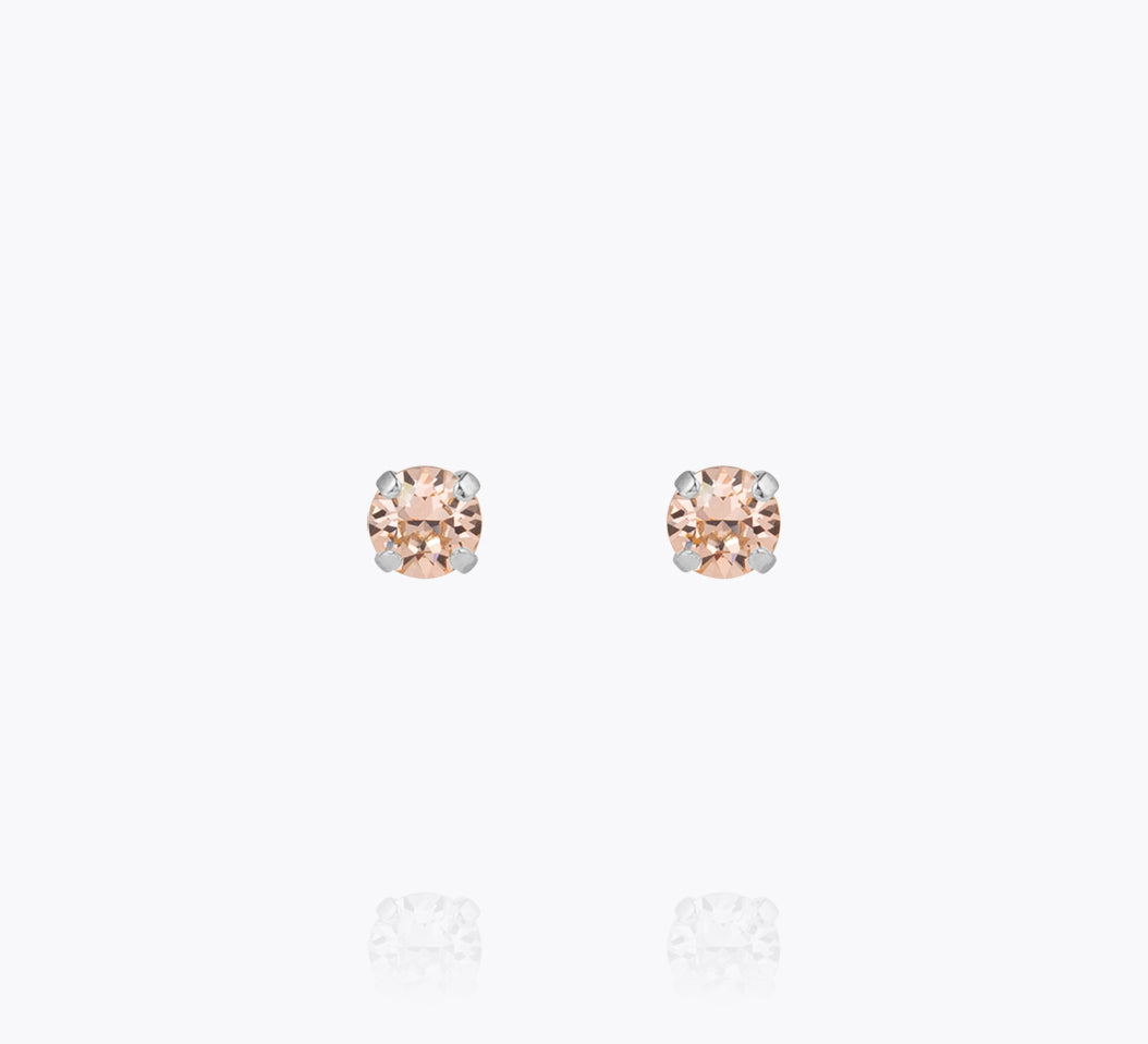 Caroline Svedbom - Mini Stud Earrings Light Peach Rhodium