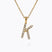 Caroline Svedbom - Mini Letter Necklace Letter K Gold