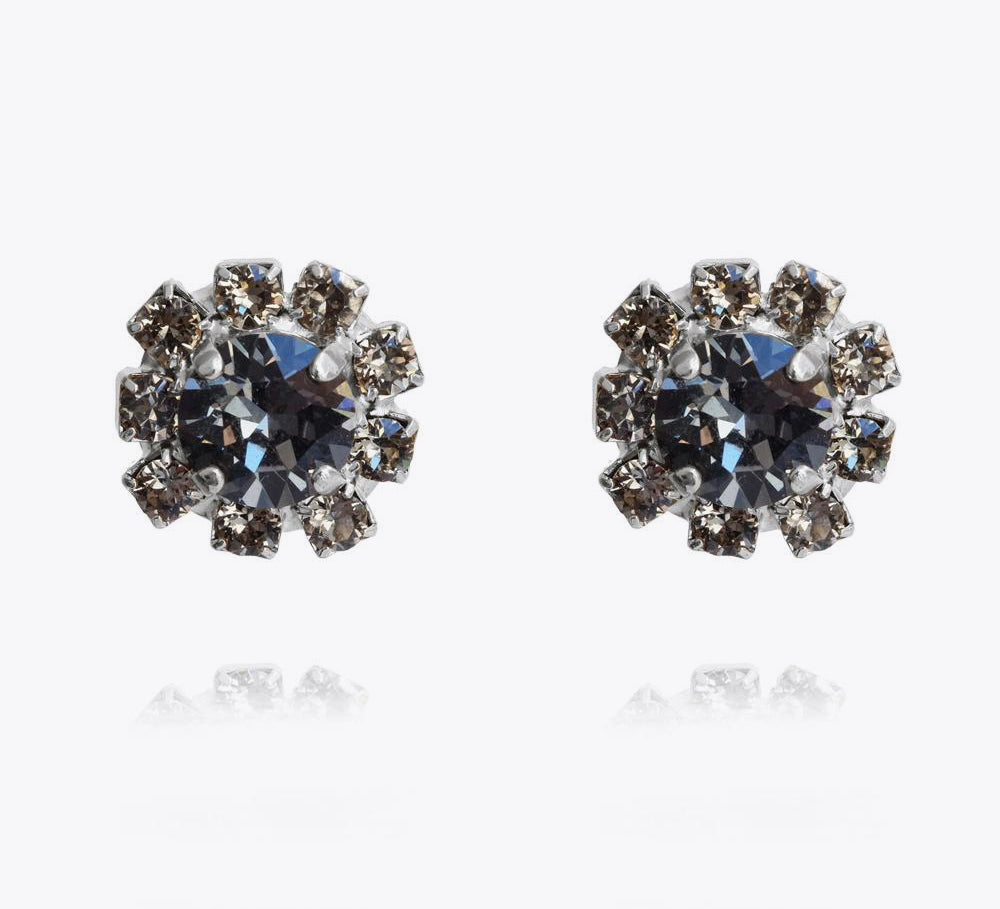 Aello Earrings / Black Diamond + Silvernight