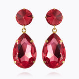 Caroline Svedbom - Perfect Drop Earrings Mulberry Red Gold
