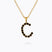 Caroline Svedbom - Mini Letter Black Necklace Letter C Gold
