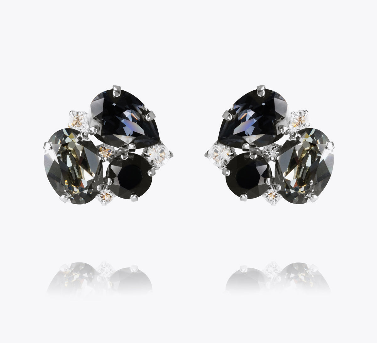 Carolina Earrings / Black Diamond Combo