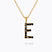 Caroline Svedbom - Mini Letter Black Necklace Letter E Gold