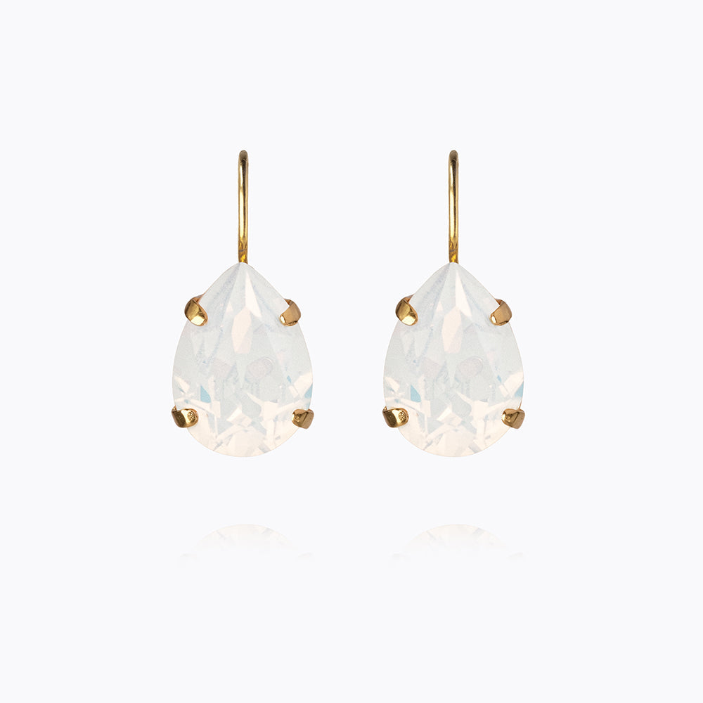 Caroline Svedbom - Mini Drop Clasp Earrings White Opal Gold