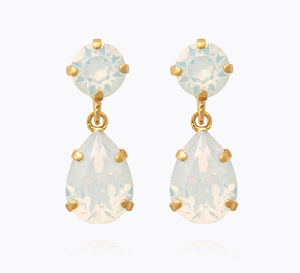 Caroline Svedbom - Mini Drop Earrings White Opal Gold