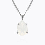 Caroline Svedbom - Mini Drop Necklace White Opal Rhodium