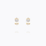 Caroline Svedbom - Petite Navette Earrings Crystal Gold