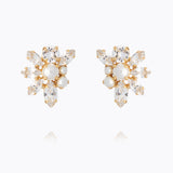 Caroline Svedbom - Floral Pearl Earrings Pearl Crystal Gold