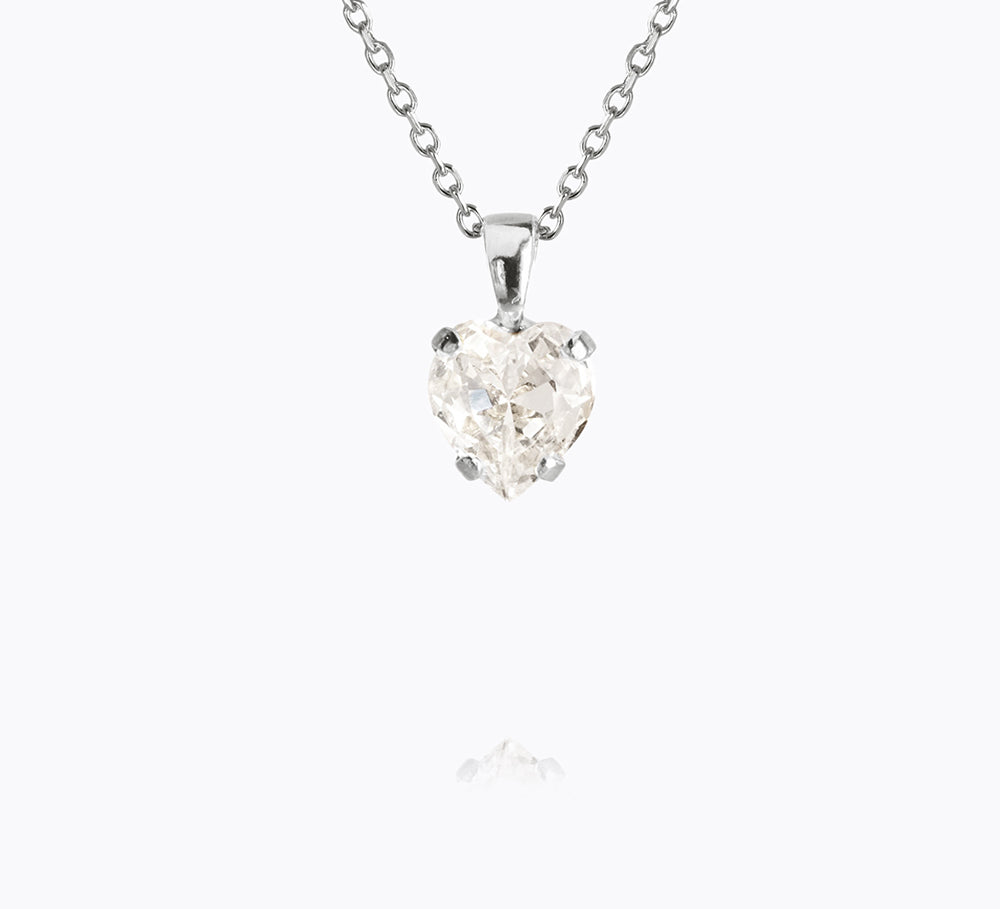 Girls Heart Necklace / Crystal (children size)