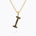 Caroline Svedbom - Mini Letter Black Necklace Letter I Gold