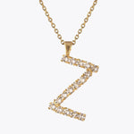 Caroline Svedbom - Letter Necklace Crystal Gold 70 Letter Z Cm