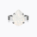 Caroline Svedbom - Mini Drop Ring White Opal Rhodium