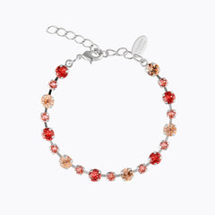 Caroline Svedbom - Calanthe Bracelet Peach Combo Rhodium