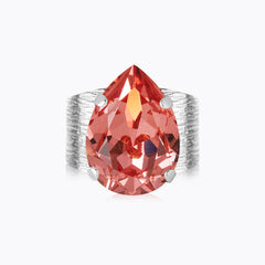 Caroline Svedbom - Classic Drop Ring Rose Peach Rhodium